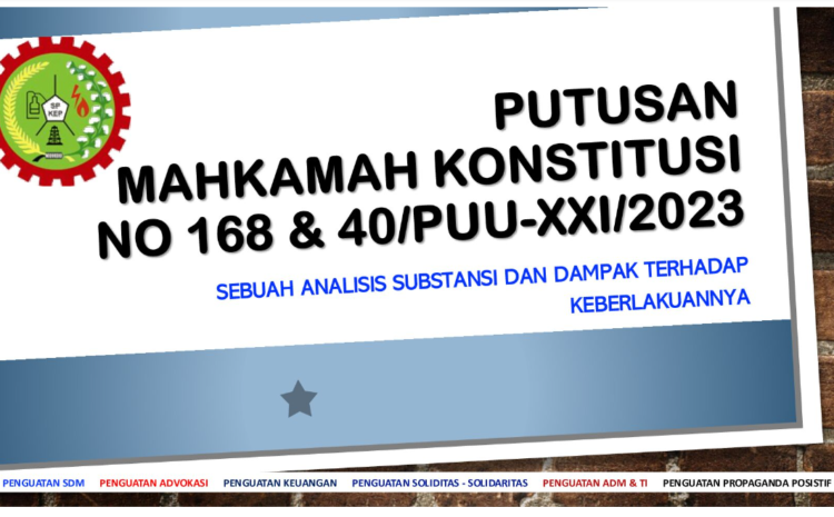  Materi Putusan MK NO 168 & 40/PUU-XXI/2023